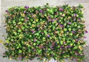 Green and Purple Leaves Tiles for Vertical Garden 60 cm x 40 cm (2.60 Sq.ft) (Pack of 3)
