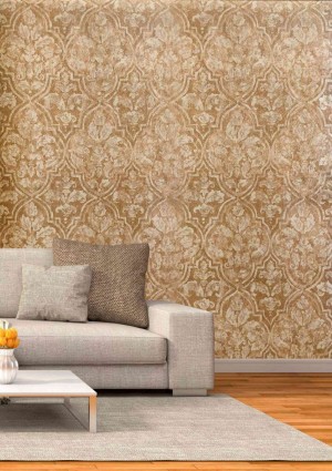 Damask pattern wallpaper