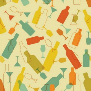 Background With Wine Bottles
