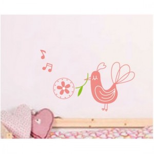 Rose Bird Wall Sticker