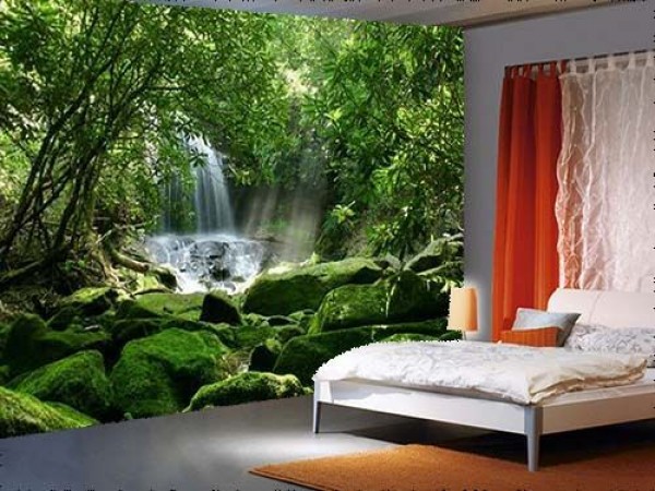 Jungle Green Nature Rainforest 3D Full Wall Mural Photo Wallpaper